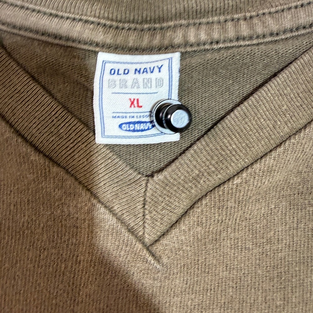 Old Navy Men's Long Sleeve V Neck T Shirt Brown Size XL‎ Basic Casual - Picture 2 of 4